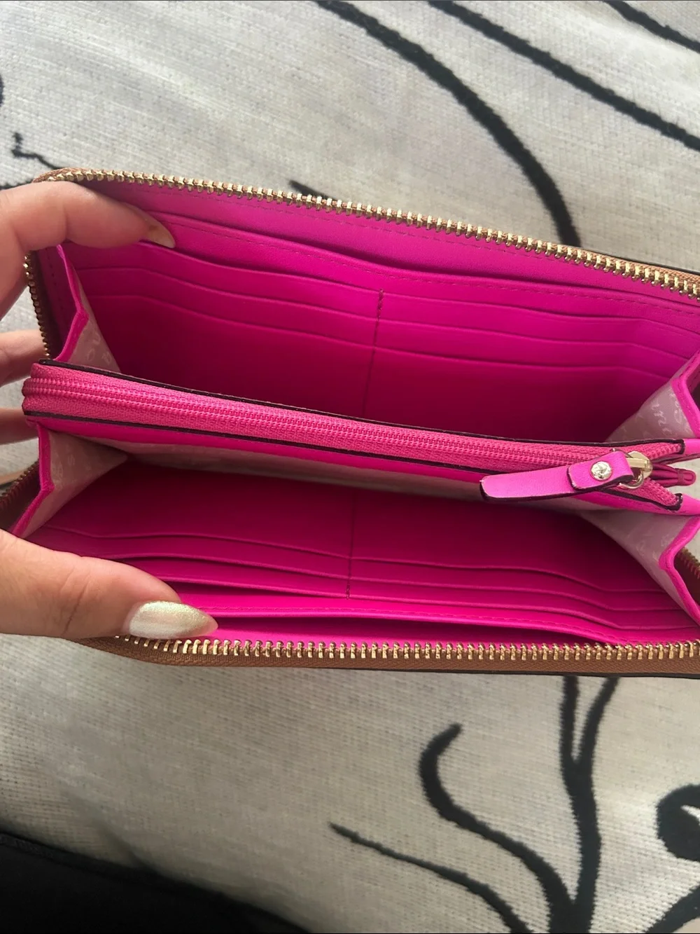 kate spade Brown Zip-Around Leather Wallet